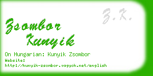 zsombor kunyik business card